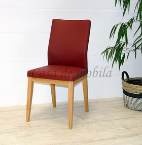 Holzstuhl mit Lederimitatsitz 45x94x58cm LAURA Kernbuche massiv von Casademobila Goslar Holzstuhl mit Lederimitatsitz 45x94x58cm LAURA Kernbuche massiv von Casademobila Goslar