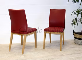Holzstuhl mit Lederimitatsitz 45x94x58cm LAURA Eiche massiv von Casademobila Goslar Holzstuhl mit Lederimitatsitz 45x94x58cm LAURA Eiche massiv von Casademobila Goslar