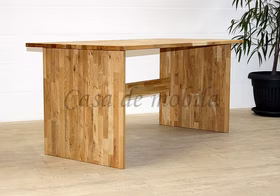 Schreibtisch 160x74x78cm CONTRA Wildeiche massiv geölt Massivholz Bürotisch Contra 160x74x78cm Wildeiche massiv natur geölt Casa de mobila Goslar