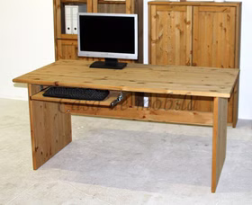 PC-tisch 125x74x78cm CONTRA Kiefernholz gebeizt geölt PC-tisch 125x74x78cm CONTRA Kiefer massiv gelaugt geölt von Casademobila Goslar