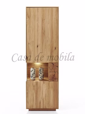 Vitrine rechts 63x202x40cm WALBORG Eiche massiv geölt von Casademobila Goslar Vitrine rechts 63x202x40cm WALBORG Eiche massiv geölt von Casademobila Goslar