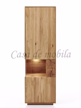 Vitrine rechts 63x202x40cm WALBORG Eiche massiv geölt von Casademobila Goslar Vitrine rechts 63x202x40cm WALBORG Eiche massiv geölt von Casademobila Goslar