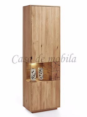 Vitrine rechts 63x202x40cm WALBORG Eiche massiv geölt von Casademobila Goslar Vitrine rechts 63x202x40cm WALBORG Eiche massiv geölt von Casademobila Goslar
