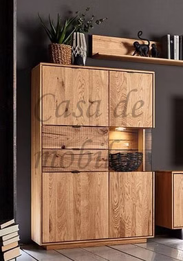 Highboard links 87x140x40cm WALBORG Eiche massiv geölt von Casademobila Goslar Highboard links 87x140x40cm WALBORG Eiche massiv geölt von Casademobila Goslar