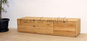 TV-Lowboard rechts 183x43x50cm WALBORG Eiche massiv geölt Breite TV-Sideboard 2 Schubladen links,1 Klappe rechts WALBORG Eiche massiv geölt von Casademobila Goslar