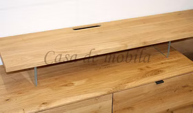 TV-Lowboard rechts mit Aufsatz WALBORG Eiche massiv geölt TV-Regal Aufsatz mit integrierter kabelführung WALBORG Eiche massiv geölt von Casademobila Goslar
