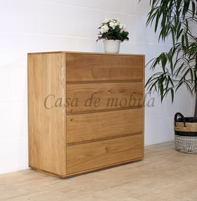 Schubladenkommode 90x88x40cm VIGO Wildeiche geölt Echtholz Schubladenkommode VIGO 90x88x40cm Wildeiche massiv natur geölt Casa de mobila Goslar