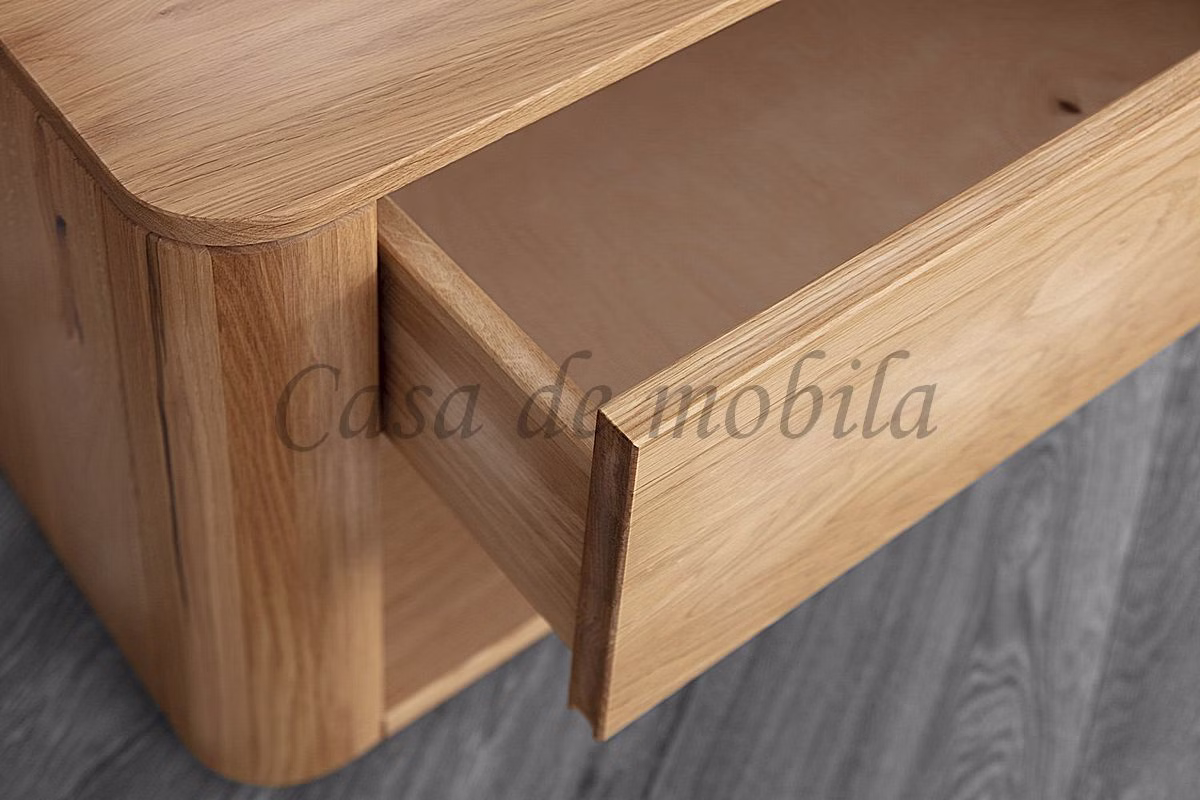 Massivholz Nachttisch mit abgerundeten ecken und schublade VIGO 50x45x40cm Wildeiche massiv natur geölt Casa de mobila Goslar Massivholz Nachttisch mit abgerundeten ecken und schublade VIGO 50x45x40cm Wildeiche massiv natur geölt Casa de mobila Goslar