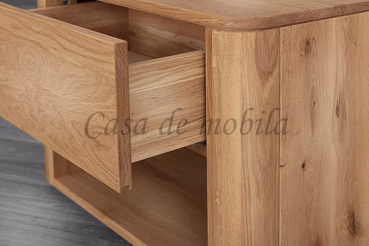 Massivholz Nachttisch mit abgerundeten ecken und schublade VIGO 50x45x40cm eiche massiv natur geölt Casa de mobila Goslar Massivholz Nachttisch mit abgerundeten ecken und schublade VIGO 50x45x40cm eiche massiv natur geölt Casa de mobila Goslar
