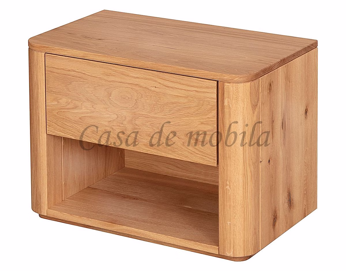 Massivholz Nachtkommode mit abgerundeten ecken VIGO 50x45x40cm Wildeiche massiv natur geölt Casa de mobila Goslar Massivholz Nachtkommode mit abgerundeten ecken VIGO 50x45x40cm Wildeiche massiv natur geölt Casa de mobila Goslar