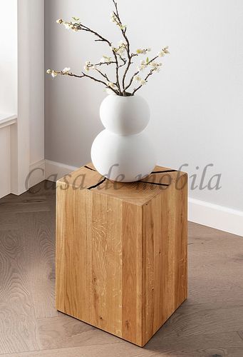 Blumenständer 30x46x30cm HARZ Wildeiche geölt Hirnholz