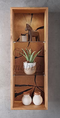Massivholz Würfelregal HARZ 34x94x20cm Wildeiche Hirnholz Hängeregal natur geölt von Casademobila Goslar Massivholz Würfelregal HARZ 34x94x20cm Wildeiche Hirnholz Hängeregal natur geölt von Casademobila Goslar