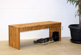Holzbank Dielenbank GOMMA 160x45x40cm Wildeiche massiv geölt Große Bank GOMMA 160x45x40cm Wildeiche massiv geölt Casa de mobila Goslar