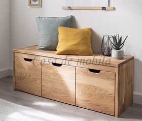Holzbank mit Schubladen 120x45x40cm GOMMA Wildeiche massiv natur geölt von Casademobila Goslar Holzbank mit Schubladen 120x45x40cm GOMMA Wildeiche massiv natur geölt von Casademobila Goslar