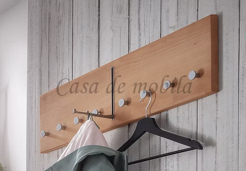 Wandgarderobe mit 8 Haken 80x22x3cm GOMMA Kernbuche massiv natur geölt von Casademobila Goslar Wandgarderobe mit 8 Haken 80x22x3cm GOMMA Kernbuche massiv natur geölt von Casademobila Goslar