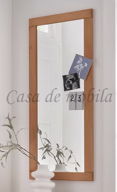 Wandspiegel mit Holzrahmen 50x120x2cm GOMMA Kernbuche massiv geölt von Casademobila Goslar
