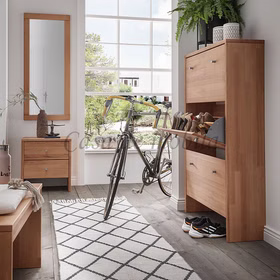 Kommode 2 Schubladen 50x56x35cm GOMMA Kernbuche massiv geölt Garderoben-Kommode mit 2 Schubladen 50x56x35cm GOMMA Kernbuche massiv natur geölt von Casademobila Goslar