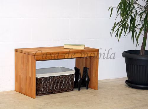 Holzbank GOMMA 82x45x40cm Kernbuche massiv natur geölt Massivholz Dielenbank GOMMA 82x45x40cm Kernbuche massiv natur geölt Casa de mobila Goslar
