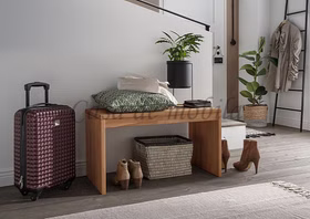 Massivholz Flurbank GOMMA 82x45x40cm Kernbuche massiv natur geölt Casa de mobila Goslar