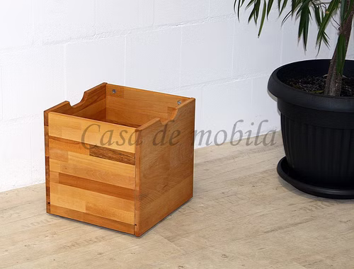 Spielzeug-Kiste mit Rollen 38x37x36cm GOMMA Kernbuche massiv geölt von Casademobila Goslar