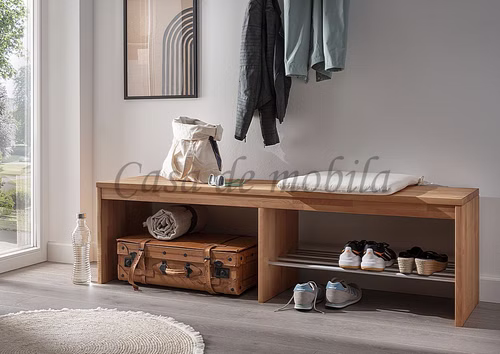 Schuhbank mit Schuhablage 160x45x40cm GOMMA Kernbuche massiv geölt Dielenbank mit Schuhablage 160x45x40cm GOMMA Kernbuche massiv geölt von Casademobila Goslar