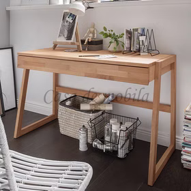 Schreibtisch mit Schublade 126x77x55cm GOMMA Kernbuche geölt Massivholz Schreibtisch mit Schublade 126x77x55cm GOMMA Kernbuche massiv geölt Casa de mobila Goslar