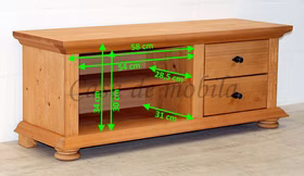 TV-Lowboard mit Klappe 115x45x38cm MONA Fichte kolonial nussbaum lackiert von Casademobila Goslar TV-Lowboard mit Klappe 115x45x38cm MONA Fichte kolonial nussbaum lackiert von Casademobila Goslar