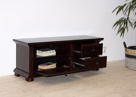 TV-Lowboard mit Klappe 115x45x38cm MONA Fichte kolonial nussbaum lackiert von Casademobila Goslar TV-Lowboard mit Klappe 115x45x38cm MONA Fichte kolonial nussbaum lackiert von Casademobila Goslar