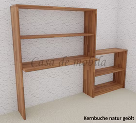 Massivholz Schreibtisch-Regal CONTRA 220x161/84x46/33cm Kernbuche massiv natur geölt von Casa de mobila Goslar Massivholz Schreibtisch-Regal CONTRA 220x161/84x46/33cm Kernbuche massiv natur geölt von Casa de mobila Goslar