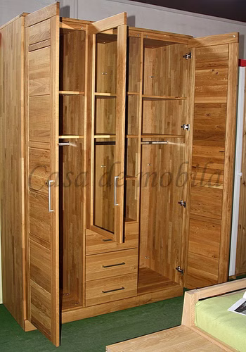 Massivholz Kleiderschrank 3türig CASERA 153x235x61cm Kernbuche, Asteiche natur oder Bianco geölt Wimmer Casa de Mobila Goslar Massivholz Kleiderschrank 3türig CASERA 153x235x61cm Kernbuche, Asteiche natur oder Bianco geölt Wimmer Casa de Mobila Goslar