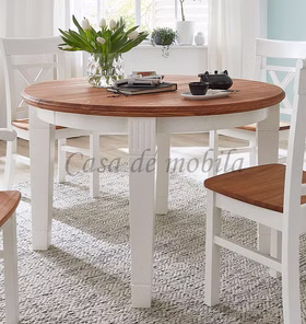 runder esstisch zum ausziehen 120/165cm OAKDALE Birke massiv weiß / Wildeiche natur geölt von Casademobila Goslar runder esstisch zum ausziehen 120/165cm OAKDALE Birke massiv weiß / Wildeiche natur geölt von Casademobila Goslar