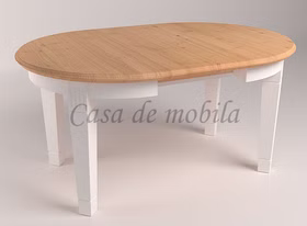 Esstisch ausziehbar rund 120/165cm OAKDALE Birke massiv weiß / Wildeiche natur geölt von Casademobila Goslar Esstisch ausziehbar rund 120/165cm OAKDALE Birke massiv weiß / Wildeiche natur geölt von Casademobila Goslar