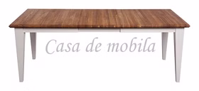 Esstisch 180/230x76x90cm OAKDALE Birke massiv reinweiß / Wildeiche von Casademobila Goslar Esstisch 180/230x76x90cm OAKDALE Birke massiv reinweiß / Wildeiche von Casademobila Goslar