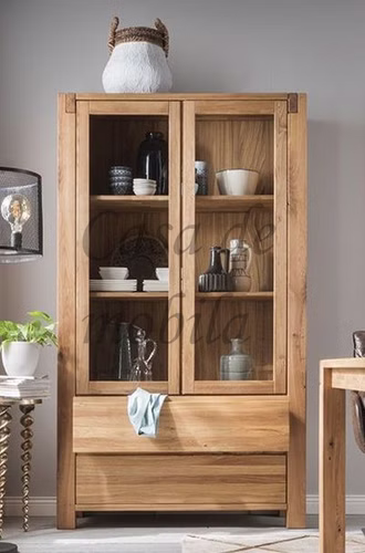 Massivholz Esszimmer Set 3tlg. Vitrine Kommode Esstisch WOODSTOCK Wildeiche massiv natur geölt TPT Casa de Mobila Massivholz Esszimmer Set 3tlg. Vitrine Kommode Esstisch WOODSTOCK Wildeiche massiv natur geölt TPT Casa de Mobila