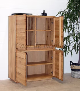 Highboard 93x136x40cm FLORENZ Wildeiche massiv Roheffekt geölt von Casademobila Goslar Highboard 93x136x40cm FLORENZ Wildeiche massiv Roheffekt geölt von Casademobila Goslar