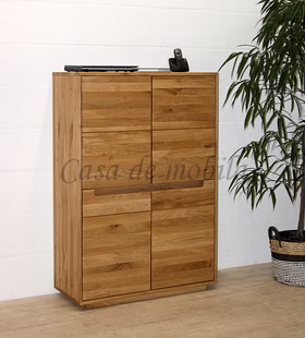 Highboard 93x136x40cm FLORENZ Wildeiche massiv Roheffekt geölt von Casademobila Goslar Highboard 93x136x40cm FLORENZ Wildeiche massiv Roheffekt geölt von Casademobila Goslar