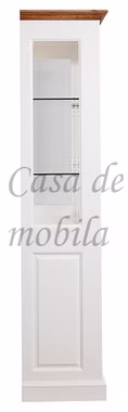 Vitrine 102x214x48cm OAKDALE Birke / MDF weiß / Wildeiche natur geölt von Casademobila Goslar
