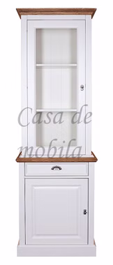 Vitrine links 68x214x46cm OAKDALE Birke / MDF weiß / Wildeiche natur geölt Vitrine links 68x214x46cm OAKDALE Birke / MDF weiß / Wildeiche natur geölt von Casademobila Goslar