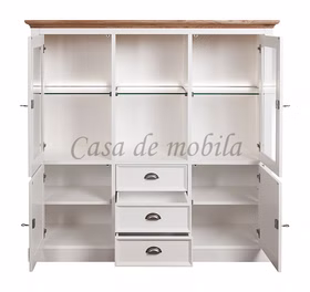Highboard 160x154x48cm OAKDALE Birke / MDF weiß / Wildeiche natur geölt von Casademobila Goslar Highboard 160x154x48cm OAKDALE Birke / MDF weiß / Wildeiche natur geölt von Casademobila Goslar
