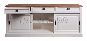 breite Sideboard 215x87x53cm OAKDALE weiß Wildeiche natur geölt breite Sideboard 215x87x53cm OAKDALE weiß Wildeiche natur geölt von Casa de mobila Goslar