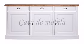 Sideboard 185x87x53cm OAKDALE Birke / MDF weiß / Wildeiche natur geölt Sideboard 185x87x53cm OAKDALE Birke / MDF weiß / Wildeiche natur geölt von Casademobila Goslar