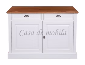 Anrichte 123x87x53cm OAKDALE Birke / MDF weiß / Wildeiche natur geölt Anrichte 123x87x53cm OAKDALE Birke / MDF weiß / Wildeiche natur geölt von Casademobila Goslar