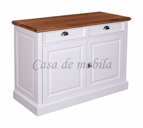 Sideboard 123x87x53cm OAKDALE Birke / MDF weiß / Wildeiche natur geölt Sideboard 123x87x53cm OAKDALE Birke / MDF weiß / Wildeiche natur geölt von Casademobila Goslar
