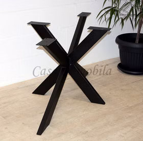 Tischgestell Doppel-X PLATO 75x72x147cm Metall schwarz Casa de mobila Goslar Tischgestell Doppel-X PLATO 75x72x147cm Metall schwarz Casa de mobila Goslar