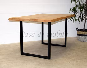 Tisch 140x76x90cm FARGO mit U-Metallbeinen Kernbuche massiv natur geölt von Casademobila Goslar Tisch 140x76x90cm FARGO mit U-Metallbeinen Kernbuche massiv natur geölt von Casademobila Goslar