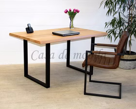 Tisch 280x76x110cm FARGO mit U-Metallbeinen Kernbuche massiv natur geölt von Casademobila Goslar Tisch 280x76x110cm FARGO mit U-Metallbeinen Kernbuche massiv natur geölt von Casademobila Goslar