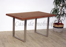 Tisch 180x76x90cm FARGO mit U-Metallbeinen Wildeiche massiv Räucheröl von Casademobila Goslar Tisch 180x76x90cm FARGO mit U-Metallbeinen Wildeiche massiv Räucheröl von Casademobila Goslar