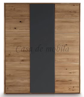 Echtholz Kleiderschrank DOINA 3türig 185x219x60cm Anthrazitglas Wildeiche massiv geölt von Casademobila Goslar Echtholz Kleiderschrank DOINA 3türig 185x219x60cm Anthrazitglas Wildeiche massiv geölt von Casademobila Goslar