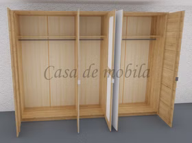 Massivholz Kleiderschrank DOINA 5türig 304x219x60cm Weißglas Wildeiche massiv geölt von Casademobila Goslar Massivholz Kleiderschrank DOINA 5türig 304x219x60cm Weißglas Wildeiche massiv geölt von Casademobila Goslar