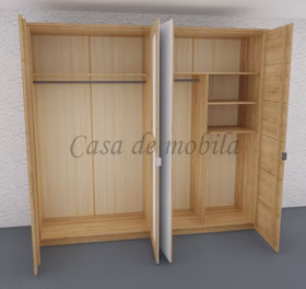 Kleiderschrank mit Hoteleinteilung 245x219x60cm DOINA Wildeiche geölt Massivholz Kleiderschrank DOINA 4türig 245x219x60cm Weißglas Wildeiche massiv geölt von Casademobila Goslar